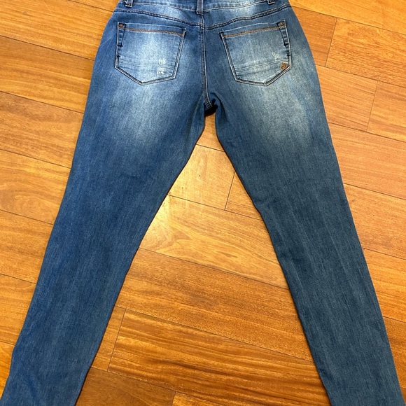 Indigo Rein Jeans Y2K Patches Skinny Distressed - Picture 6 of 9